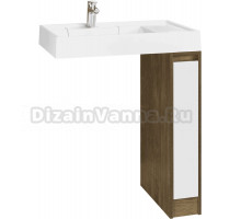 Тумба под раковину без столешницы AQUATON Лондри 20 дуб кантри, фасад белый