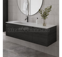 Тумба под раковину без столешницы Armadi Art Quatro 2 140 oak anthracite, профиль anthracite