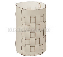 Мусорное ведро ADJ Bottega 2035.16/10 22х22 см, панна котта, белый