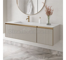 Тумба под раковину без столешницы Armadi Art Quatro 2 140 cashmere fuga, профиль matt gold