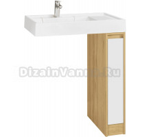 Тумба под раковину без столешницы AQUATON Лондри 20 дуб сантана, фасад белый