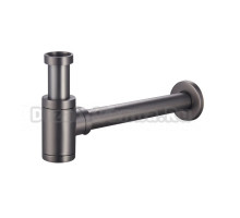 Сифон для раковины Tokito Shinku TOK-SHI-L32GM 32 мм, бутылочный, вороненая сталь