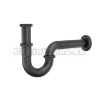 Сифон для раковины Tokito Shinku TOK-SHI-S32BL 32 мм, трубный, матовый черный, нержавеющий сталь