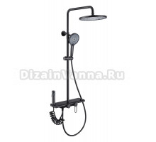 Душевая стойка Olive'S Kabrera 37294KBB с гигиеническим душем, черная матовая