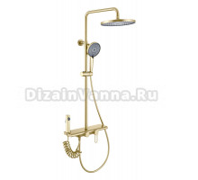 Душевая стойка Olive'S Kabrera 37294KBG с гигиеническим душем, золото