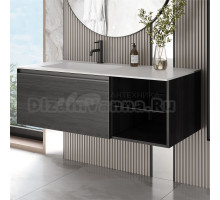 Тумба под раковину без столешницы Armadi Art Quatro 6 120 oak anthracite, профиль anthracite