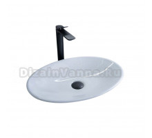 Накладная раковина GID Lago N9022 50 глянцевая белая, овальная, фаянс