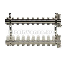 Коллекторная группа KROMWELL EU.ST6070050 1" ВР-3/4" НР, 10 выходов, без расходомеров