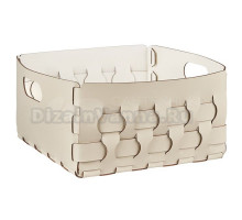 Контейнер ADJ Dubai 2045.16/10 35х35 см, панна котта, белый