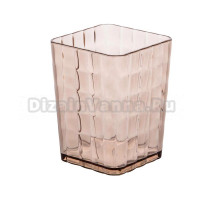 Стакан для зубных щеток Альтернатива Кристалл 263418 прозрачный, пластиковый