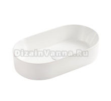 Накладная раковина GID Lago N9020 53 глянцевая белая, овальная, фаянс