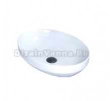 Накладная раковина GID Lago D1469 50 глянцевая белая, овальная, фаянс