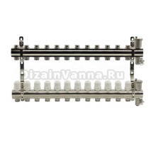 Коллекторная группа KROMWELL EU.ST6071250 1" ВР-3/4" НР, 12 выходов, без расходомеров