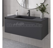 Тумба с раковиной Armadi Art Quatro 1 100 anthracite, с раковиной anthracite