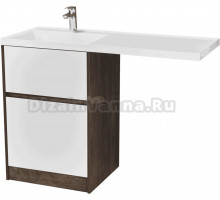 Тумба под раковину без столешницы AQUATON Лондри 60 дуб кантри, фасад белый