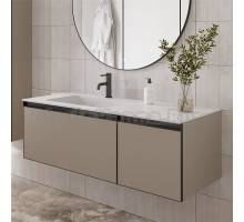 Тумба с раковиной Armadi Art Quatro 2 120 daphne, профиль anthracite, с раковиной white