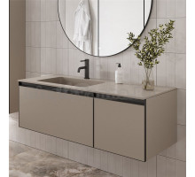 Тумба с раковиной Armadi Art Quatro 2 120 daphne, профиль anthracite, с раковиной daphne