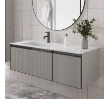 Тумба с раковиной Armadi Art Quatro 2 120 luna fuga, профиль anthracite, с раковиной white