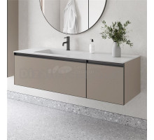 Тумба с раковиной Armadi Art Quatro 2 140 daphne, профиль anthracite, с раковиной white