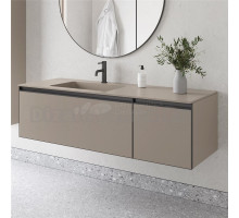 Тумба с раковиной Armadi Art Quatro 2 140 daphne, профиль anthracite, с раковиной daphne