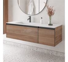 Тумба с раковиной Armadi Art Quatro 2 140 willow, профиль anthracite, с раковиной white