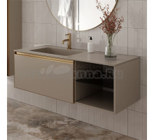 Тумба с раковиной Armadi Art Quatro 6 120 daphne, профиль matt gold, с раковиной daphne