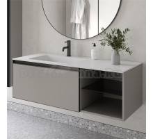 Тумба с раковиной Armadi Art Quatro 6 120 luna, профиль anthracite, с раковиной white