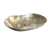 Накладная раковина GID Lago Mnc503 67 под глянцевый камень, овальная, фаянс