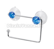 Держатель для туалетной бумаги Рыжий кот W2022E хром, синий