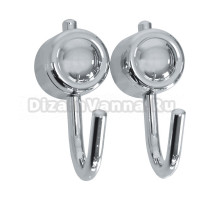 Крючок Рыжий кот B0925 серебро, на шурупах, 2 шт