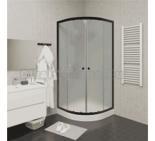Душевой уголок Parly ZF81B 80х80 см, профиль черный, стекло матовое