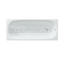 Акриловая ванна Bas Лира 170x70 см, пристенная, белая, с каркасом
