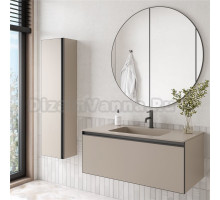 Мебель для ванной комнаты Armadi Art Quatro 1 100 daphne, профиль anthracite, с раковиной daphne