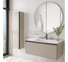 Мебель для ванной комнаты Armadi Art Quatro 1 100 daphne, профиль anthracite, с раковиной white