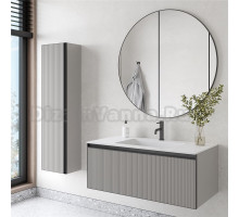 Мебель для ванной комнаты Armadi Art Quatro 1 100 luna fuga, профиль anthracite, с раковиной white