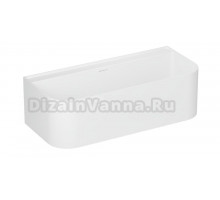 Ванна из искусственного камня Belux Атланта Т Solid Surface 170x75 см, отдельностоящая, матовая белая, со сливом-переливом