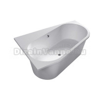 Ванна из искусственного камня Belux Лондон L 170x110 см, угловая, левая, отдельностоящая, белая, асимметричная