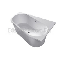 Ванна из искусственного камня Belux Лондон R 170x110 см, угловая, правая, отдельностоящая, белая, асимметричная