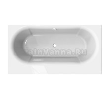 Ванна из искусственного камня Belux Омега без опоры 170x90 см, встраиваемая, белая