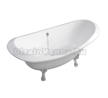 Ванна из искусственного камня Belux Ромео Т 180x75 см, отдельностоящая, белая, овальная