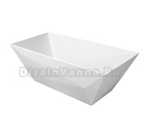 Ванна из искусственного камня Belux Триумф Т 175x80 см, отдельностоящая, белая, со сливом-переливом
