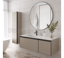 Мебель для ванной комнаты Armadi Art Quatro 2 120 daphne, профиль anthracite, с раковиной white