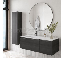 Мебель для ванной комнаты Armadi Art Quatro 2 120 oak anthracite, профиль anthracite, с раковиной white