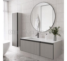 Мебель для ванной комнаты Armadi Art Quatro 2 120 luna fuga, профиль anthracite, с раковиной white