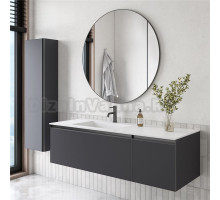 Мебель для ванной комнаты Armadi Art Quatro 2 140 anthracite, с раковиной white