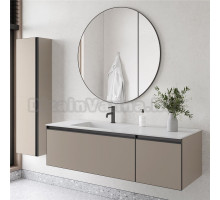 Мебель для ванной комнаты Armadi Art Quatro 2 140 daphne, профиль anthracite, с раковиной white