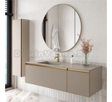 Мебель для ванной комнаты Armadi Art Quatro 2 140 daphne, профиль matt gold, с раковиной daphne