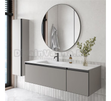 Мебель для ванной комнаты Armadi Art Quatro 2 140 luna, профиль anthracite, с раковиной white