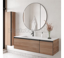 Мебель для ванной комнаты Armadi Art Quatro 2 140 willow, профиль anthracite, с раковиной white