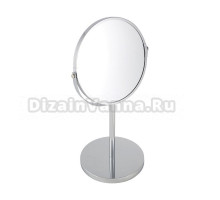 Косметическое зеркало Рыжий кот M-1605 настольное, с увеличением, хром